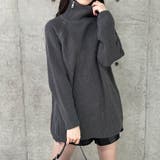 チャコールグレー | スタンドカラーダブルZIPニット | me Jane