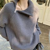 スタンドカラーダブルZIPニット | me Jane | 詳細画像7