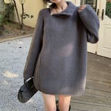 スタンドカラーダブルZIPニット | me Jane | 詳細画像9