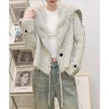 ハンドステッチフードファーニットカーディガン | me Jane | 詳細画像11