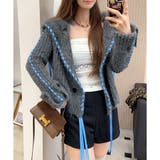 ハンドステッチフードファーニットカーディガン | me Jane | 詳細画像3