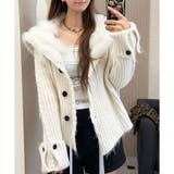 ハンドステッチフードファーニットカーディガン | me Jane | 詳細画像5