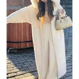 フードファー付ロングカーディガン | me Jane | 詳細画像9