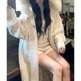 フードファー付ロングカーディガン | me Jane | 詳細画像4