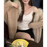 ファー付キラキラニットカーディガン | me Jane | 詳細画像2