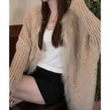 ファー付キラキラニットカーディガン | me Jane | 詳細画像3