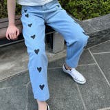 ハートプリントデニムストレートパンツ | me Jane | 詳細画像10