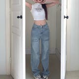 【新色追加!!】バッグダメージデニムストレートパンツ | me Jane | 詳細画像11