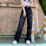 【新色追加!!】バッグダメージデニムストレートパンツ | me Jane | 詳細画像21