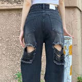 【新色追加!!】バッグダメージデニムストレートパンツ | me Jane | 詳細画像23