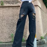 【新色追加!!】バッグダメージデニムストレートパンツ | me Jane | 詳細画像24