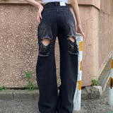 【新色追加!!】バッグダメージデニムストレートパンツ | me Jane | 詳細画像25