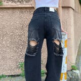 【新色追加!!】バッグダメージデニムストレートパンツ | me Jane | 詳細画像26