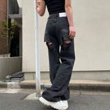 【新色追加!!】バッグダメージデニムストレートパンツ | me Jane | 詳細画像29
