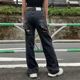 【新色追加!!】バッグダメージデニムストレートパンツ | me Jane | 詳細画像30
