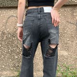 【新色追加!!】バッグダメージデニムストレートパンツ | me Jane | 詳細画像27