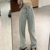パール付きデニムストレートパンツ | me Jane | 詳細画像7 