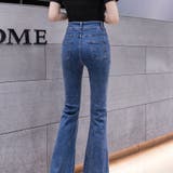 ビジュー付き裾フリンジフレアデニムパンツ | me Jane | 詳細画像5