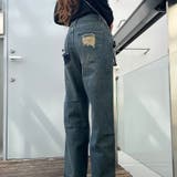 バックポケットダメージデニムストレートパンツ | me Jane | 詳細画像3