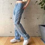 サイドカットアウトデニムストレートパンツ | me Jane | 詳細画像20