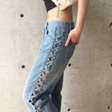 サイドカットアウトデニムストレートパンツ | me Jane | 詳細画像21
