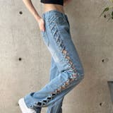 サイドカットアウトデニムストレートパンツ | me Jane | 詳細画像22