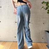 サイドカットアウトデニムストレートパンツ | me Jane | 詳細画像25