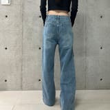 【新色追加】サイドカットアウトデニムストレートパンツ | me Jane | 詳細画像34