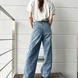 【新色追加】サイドカットアウトデニムストレートパンツ | me Jane | 詳細画像42