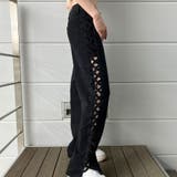 【新色追加】サイドカットアウトデニムストレートパンツ | me Jane | 詳細画像49