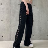 【新色追加】サイドカットアウトデニムストレートパンツ | me Jane | 詳細画像52