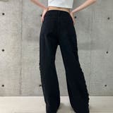 【新色追加】サイドカットアウトデニムストレートパンツ | me Jane | 詳細画像57