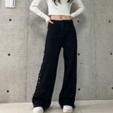 【新色追加】サイドカットアウトデニムストレートパンツ | me Jane | 詳細画像65