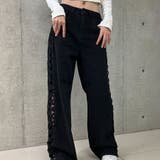 【新色追加】サイドカットアウトデニムストレートパンツ | me Jane | 詳細画像66