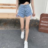 サイドシャーリングリボンデニムショートパンツ | me Jane | 詳細画像4