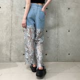 レース切替デニムパンツ | me Jane | 詳細画像12 