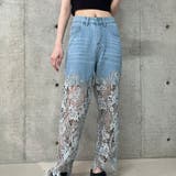 レース切替デニムパンツ | me Jane | 詳細画像2 