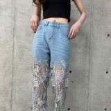 レース切替デニムパンツ | me Jane | 詳細画像3 