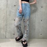 レース切替デニムパンツ | me Jane | 詳細画像5 