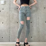 ダメージデニム8分丈スキニーパンツ | me Jane | 詳細画像2