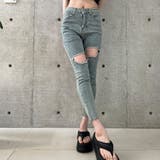 ダメージデニム8分丈スキニーパンツ | me Jane | 詳細画像8