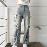 サイドリボンデザインワイドパンツ | me Jane | 詳細画像1