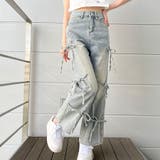 サイドリボンデザインワイドパンツ | me Jane | 詳細画像4