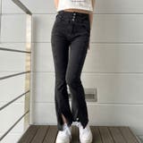 3つボタンハイウエストフレアパンツ | me Jane | 詳細画像3