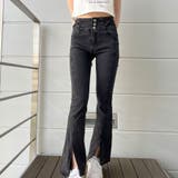 3つボタンハイウエストフレアパンツ | me Jane | 詳細画像6