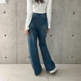 ボタンデザインデニムストレートパンツ | me Jane | 詳細画像8