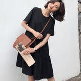 ブラック | Tシャツティアードワンピース | me Jane