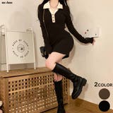 配色襟ポロミニワンピース | me Jane | 詳細画像1