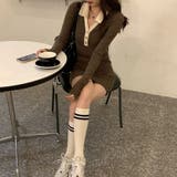 配色襟ポロミニワンピース | me Jane | 詳細画像5