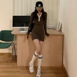 配色襟ポロミニワンピース | me Jane | 詳細画像7